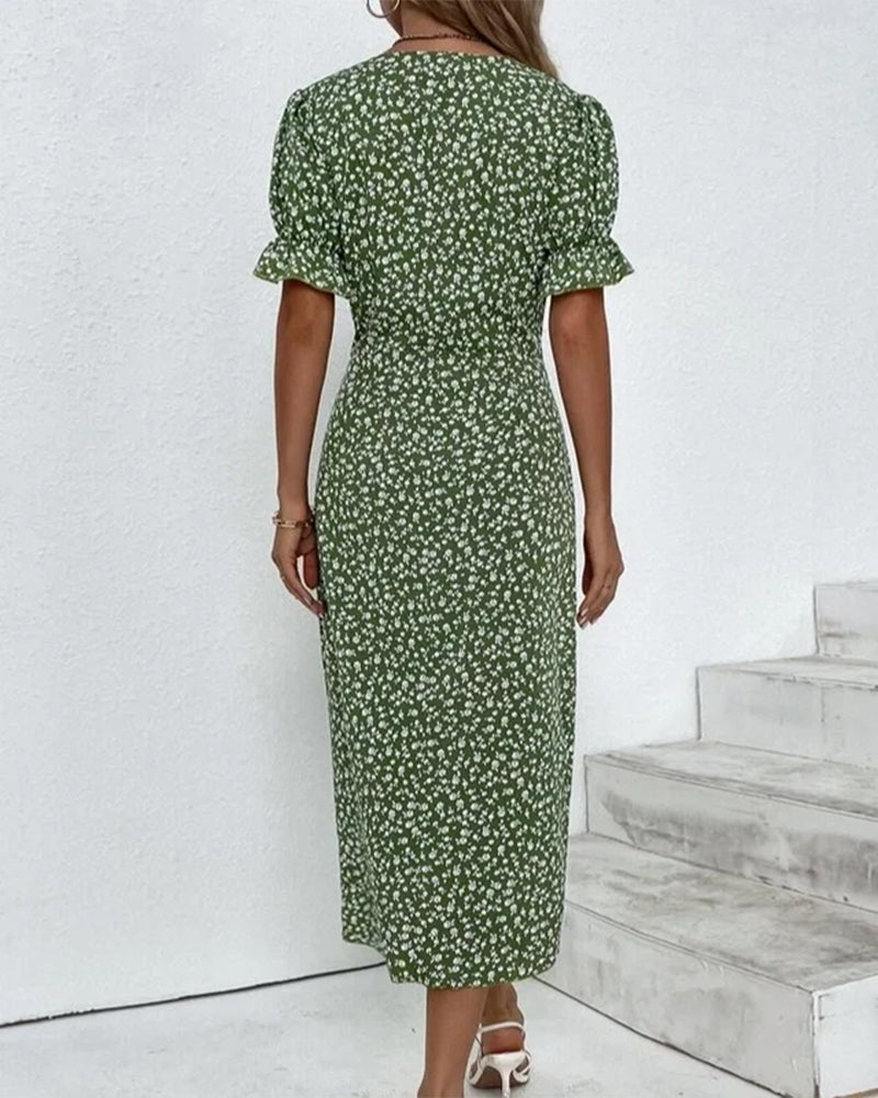 Sophie | Elegantes A-Linien Damenkleid Mit V-Ausschnitt Für Hochzeitsgäste-3