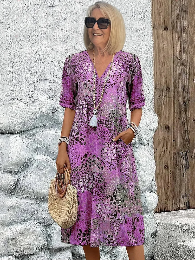 Variant image for Nina | Elegantes Midi Kleid Für Damen – Vielseitiges Sommerkleid Für Feste Und Alltag-25