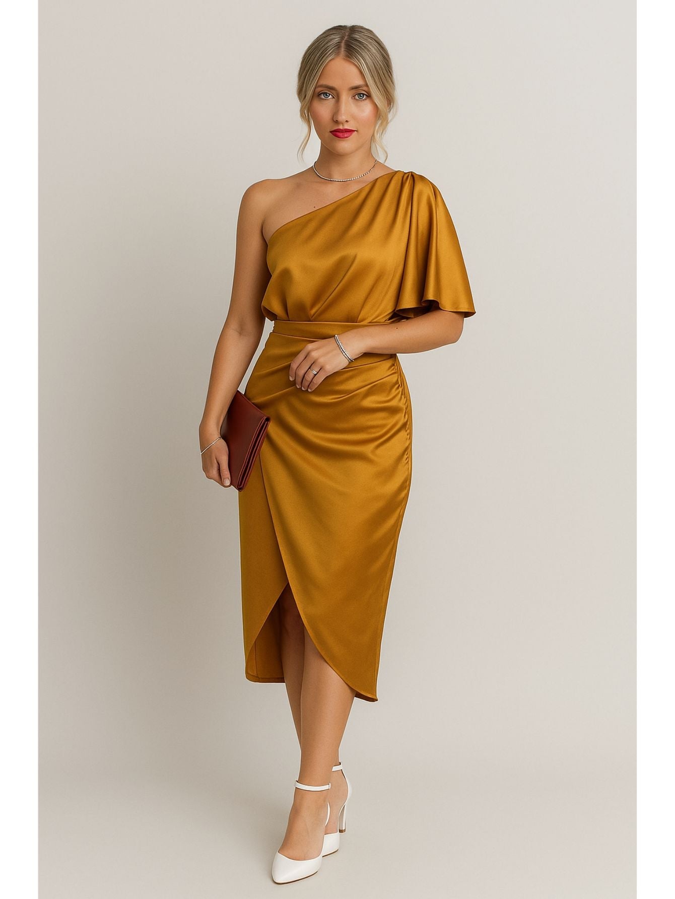 Carmen | Elegantes Ein-Schulter Maxikleid Hause Lune