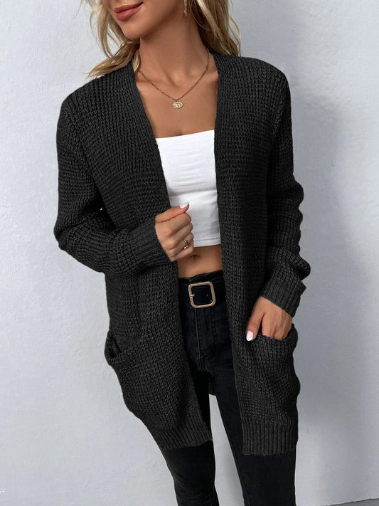 Langärmlige Strickjacke Für Damen | Klassisch Hause Lune