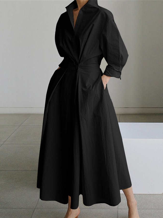 Variant image for Mathilde | Zeitloses Schwarzes Langes Kleid Für Damen - Festliches Kleid Hochzeitsgast-7