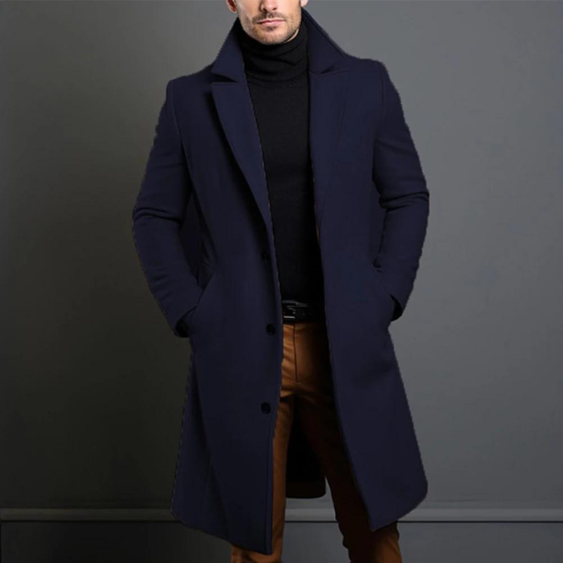 Herren Wintermantel | Slim Fit Langer Mantel Hause Lune