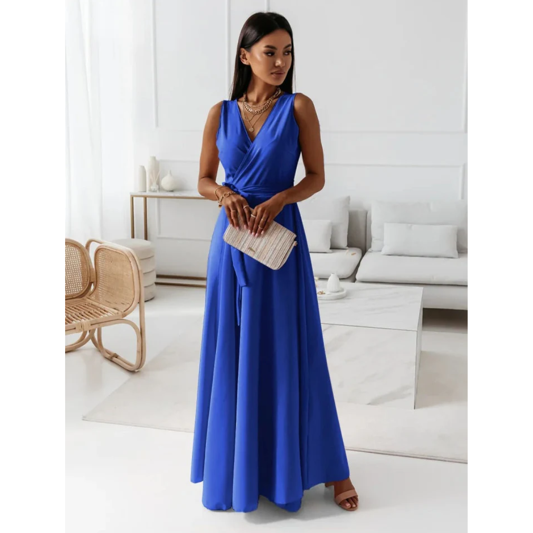 Variant image for Lena | Damen Maxikleid Ärmellos Mit V-Ausschnitt Für Sommer & Festliche Anlässe-26
