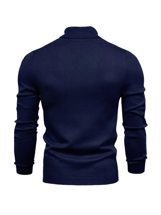 Pullover Herren Rollkragen Slim Fit | Langarm Smart Casual Hause Lune