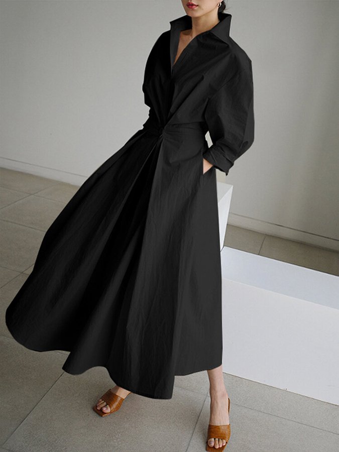 Mathilde | Zeitloses Schwarzes Langes Kleid Für Damen - Festliches Kleid Hochzeitsgast-5