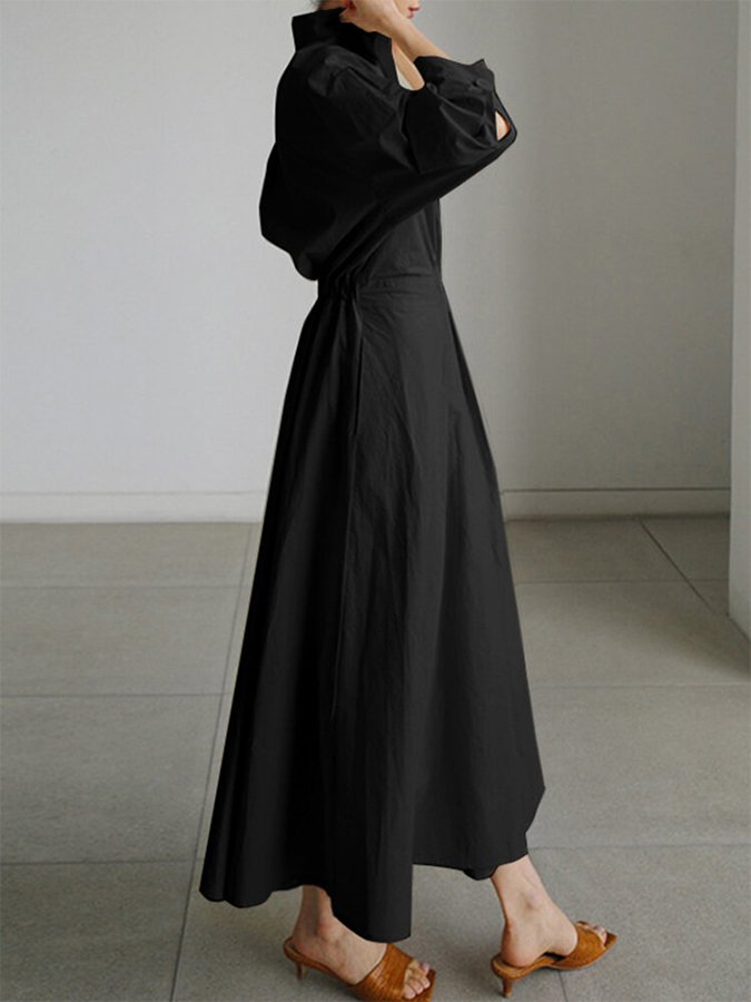 Mathilde | Zeitloses Schwarzes Langes Kleid Für Damen - Festliches Kleid Hochzeitsgast-6
