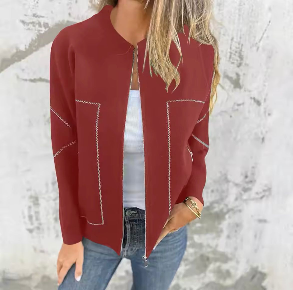Amina™ Damenjacke mit Reißverschluss – Warm und Stylisch für Herbst und Winter 4