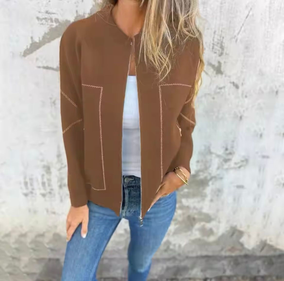 Amina™ Damenjacke mit Reißverschluss – Warm und Stylisch für Herbst und Winter 5