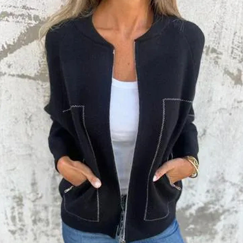 Amina™ Damenjacke mit Reißverschluss – Warm und Stylisch für Herbst und Winter 6