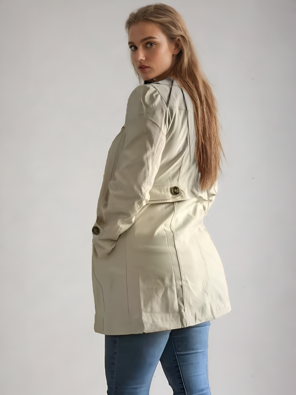 Bettina | Damen Trenchcoat Beige – Moderne Getailleerte Jacke für Elegante Silhouetten 2