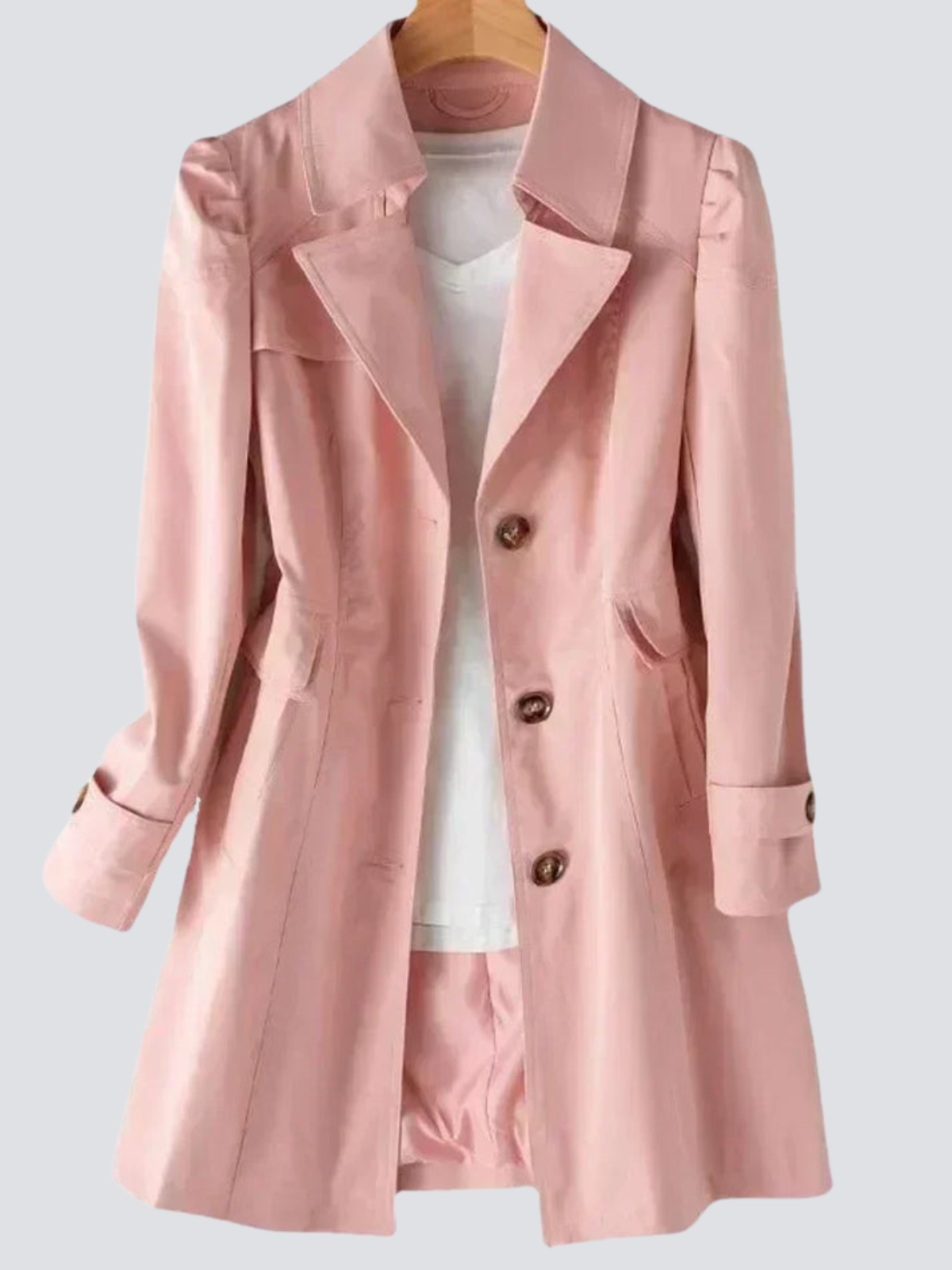 Bettina | Damen Trenchcoat Beige – Moderne Getailleerte Jacke für Elegante Silhouetten 7
