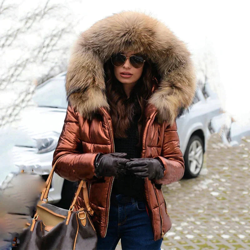 Chice Winterjacke für Damen – Gefüttert mit Kunstpelz, Elegant 3