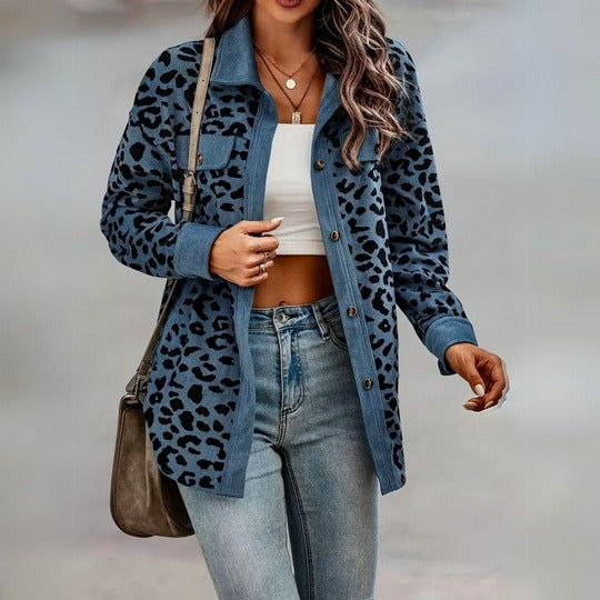 Damen Elegante Jacke – Luipaardprint, Vielseitig 3