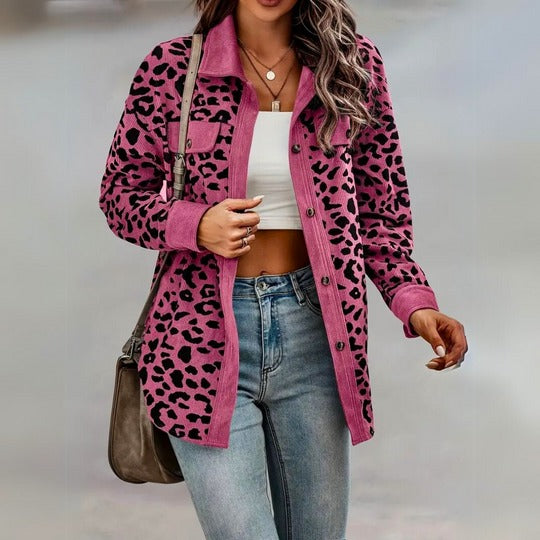 Damen Elegante Jacke – Luipaardprint, Vielseitig 4