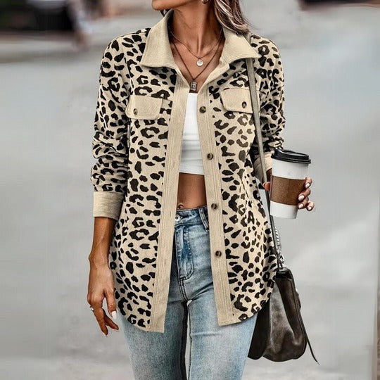Damen Elegante Jacke – Luipaardprint, Vielseitig 6
