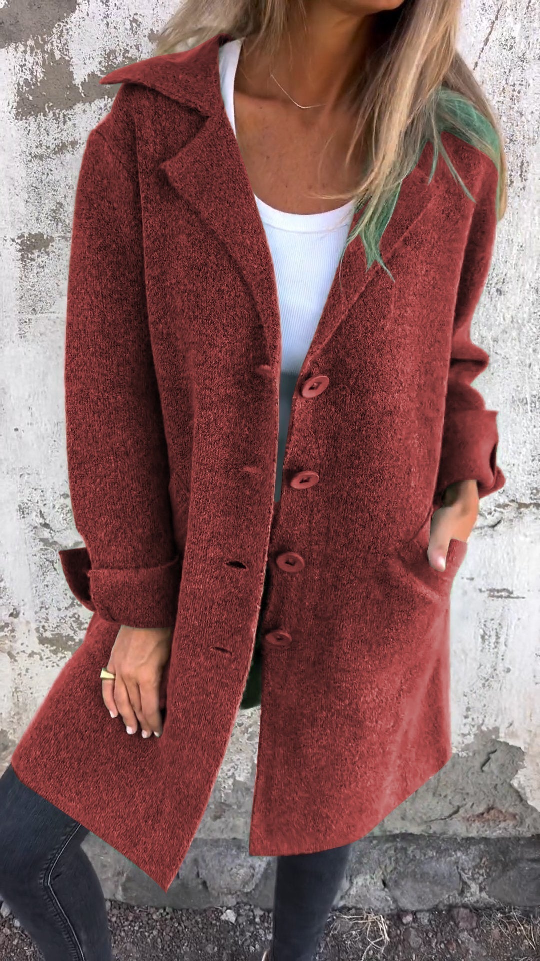 Damen Lange Strickjacke – Hochwertige, Weiche Materialien 10