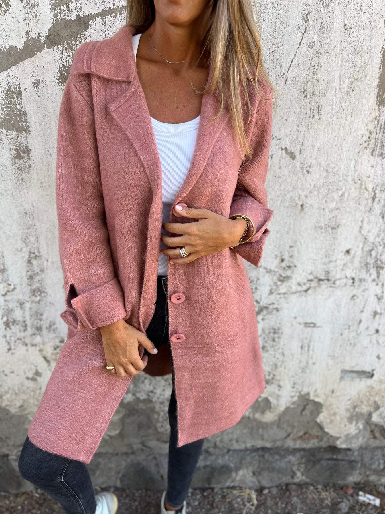 Damen Lange Strickjacke – Hochwertige, Weiche Materialien 4