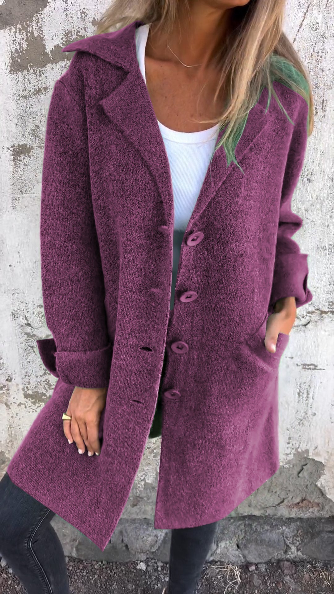 Damen Lange Strickjacke – Hochwertige, Weiche Materialien 7
