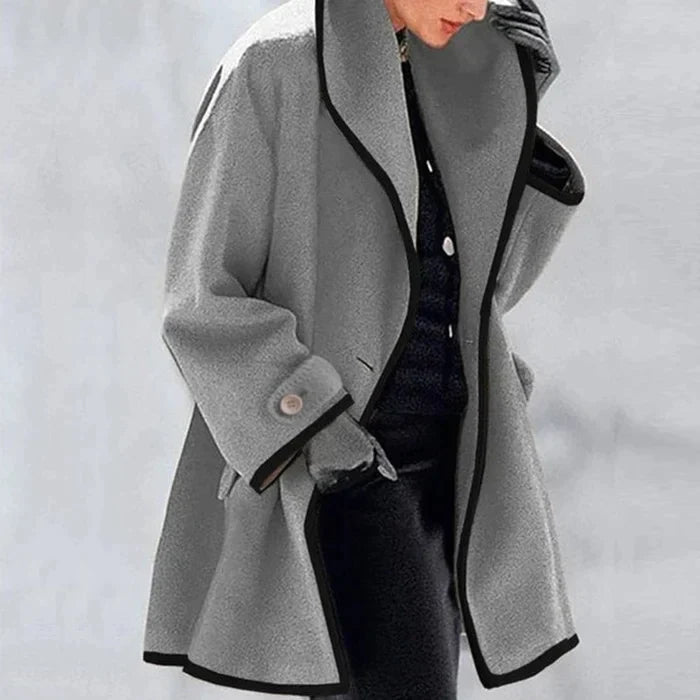 Damen Oversized Wollwinterjacke – Hochwertige Wollmischung, Elegant 1