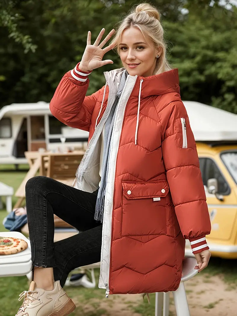 Damen Pufferjacke mit Taillenkordel – Hochwertige Isolierung, Modern 0