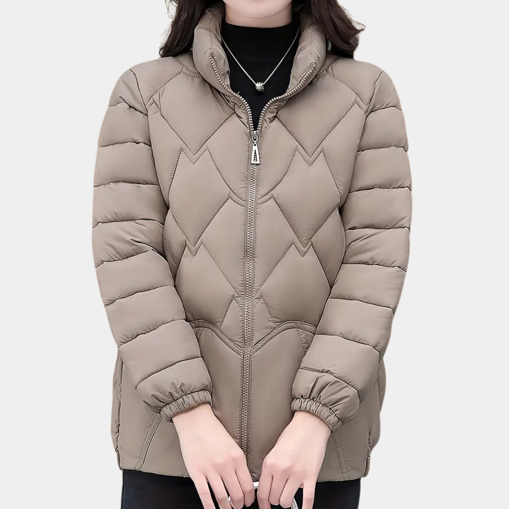 Damen Puffy Winterjacke – Warmes Polyester, Modisch 1