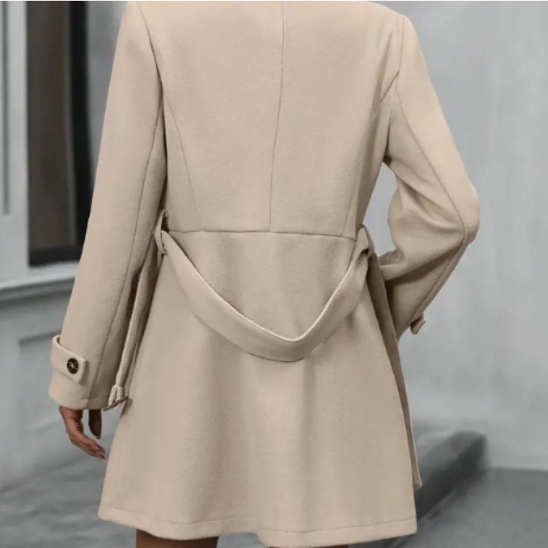 Damen Trenchcoat - Elegante Herbstjacke mit verstellbarem Taillenzug 4