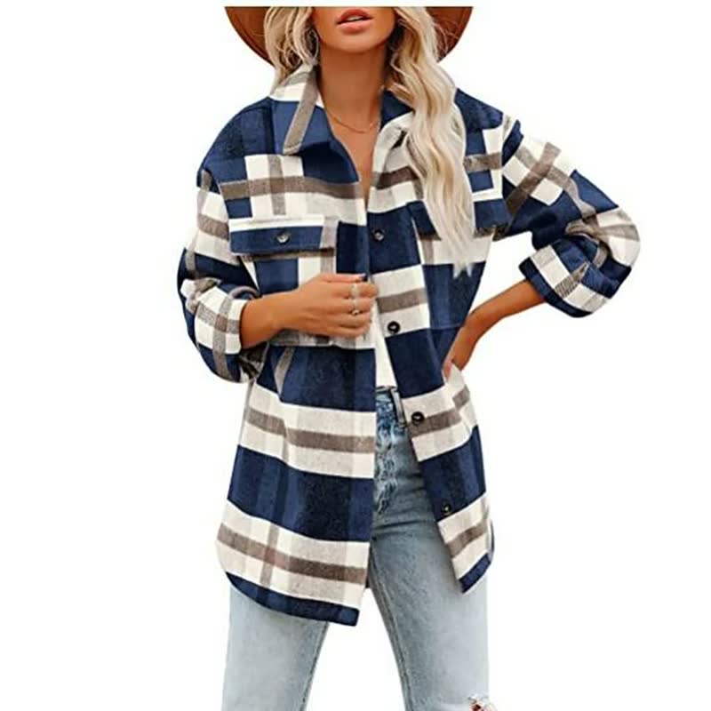Damenjacke Karomuster – Weiches Material, Trendy Design 3