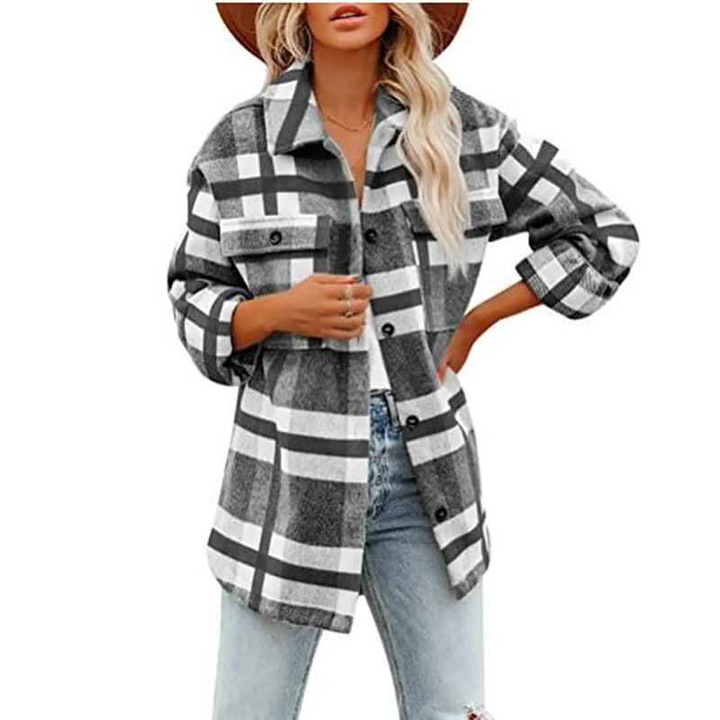 Damenjacke Karomuster – Weiches Material, Trendy Design 6