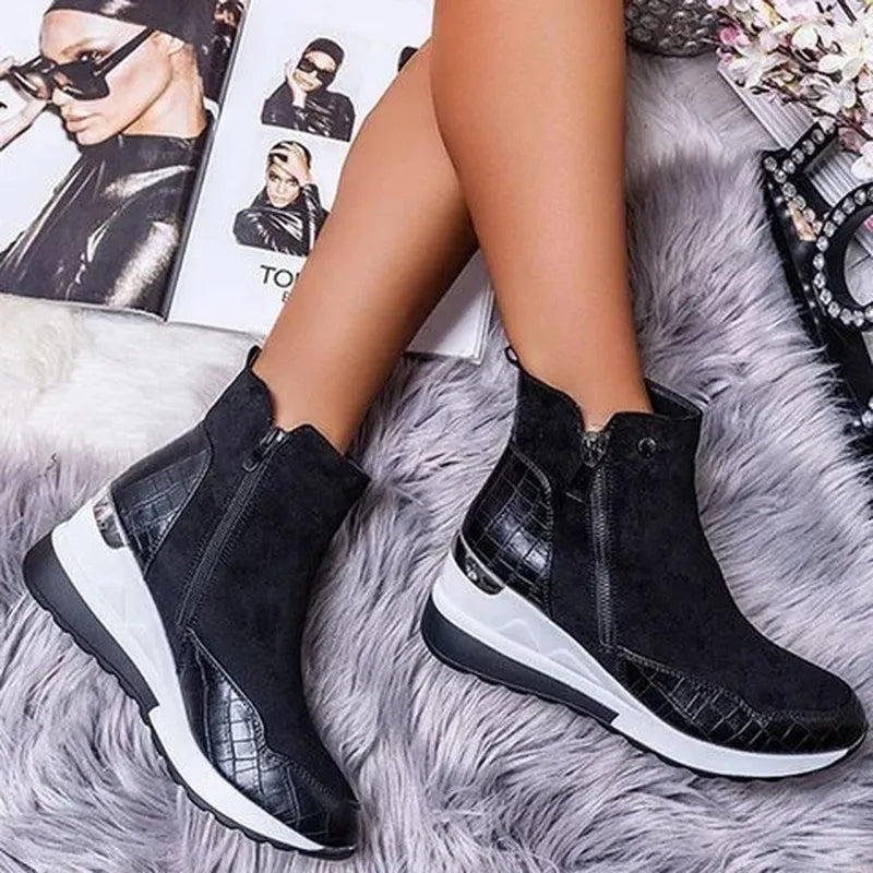 Dorcey Winterstiefel Damen – Orthopädische Wedge-Sohle, Stilvoll und Bequem 1