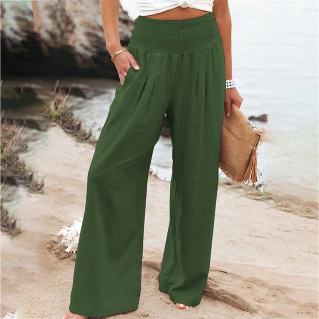 Elastische Leinen Sommerhose für Damen – Atmungsaktiv und Bequem 2