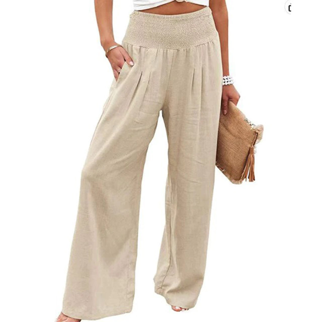 Elastische Leinen Sommerhose für Damen – Atmungsaktiv und Bequem 8