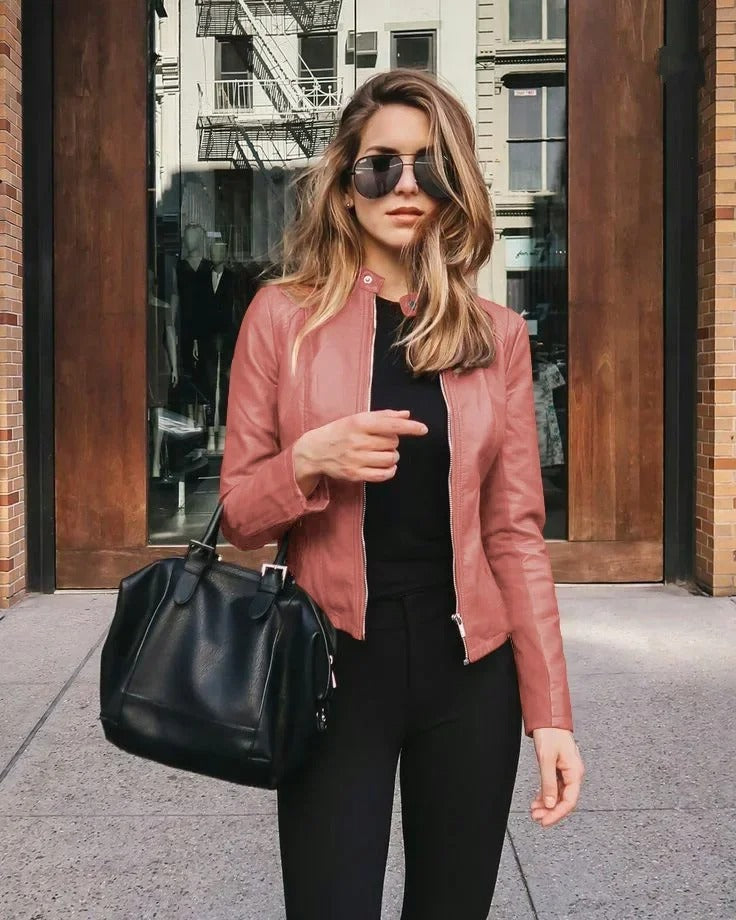 Elegante Lederjacke Damen Schwarz – Hochwertiges Leder, Vielseitig 7