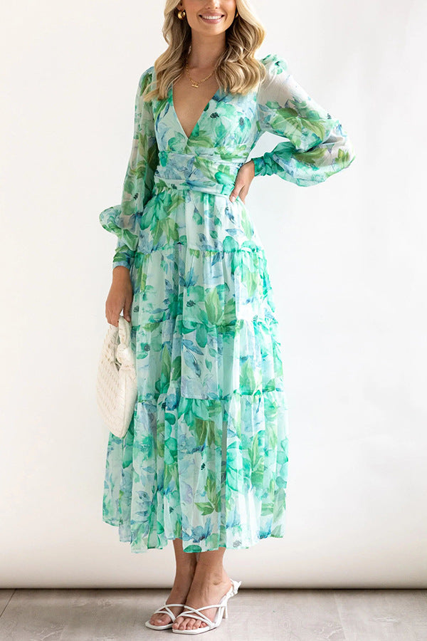 Estelle | Blumen Wickelkleid Damen für Sommer und Hochzeit 5