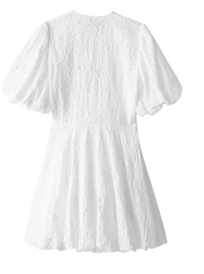 Fay | Festliches Damenkleid mit Bestickten Rüschen in Weiß für Hochzeitsgäste und Sommeranlässe 5