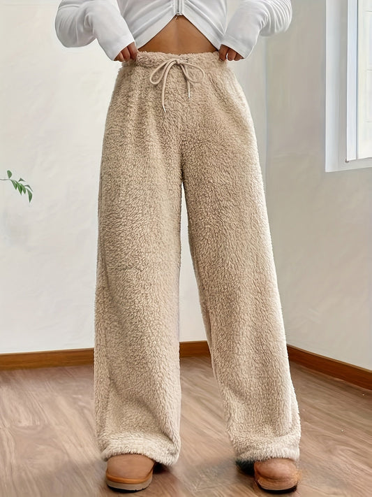 Stijlvolle En Zachte Teddy Sherpa Broek Voor Dames - Linda Hause Lune