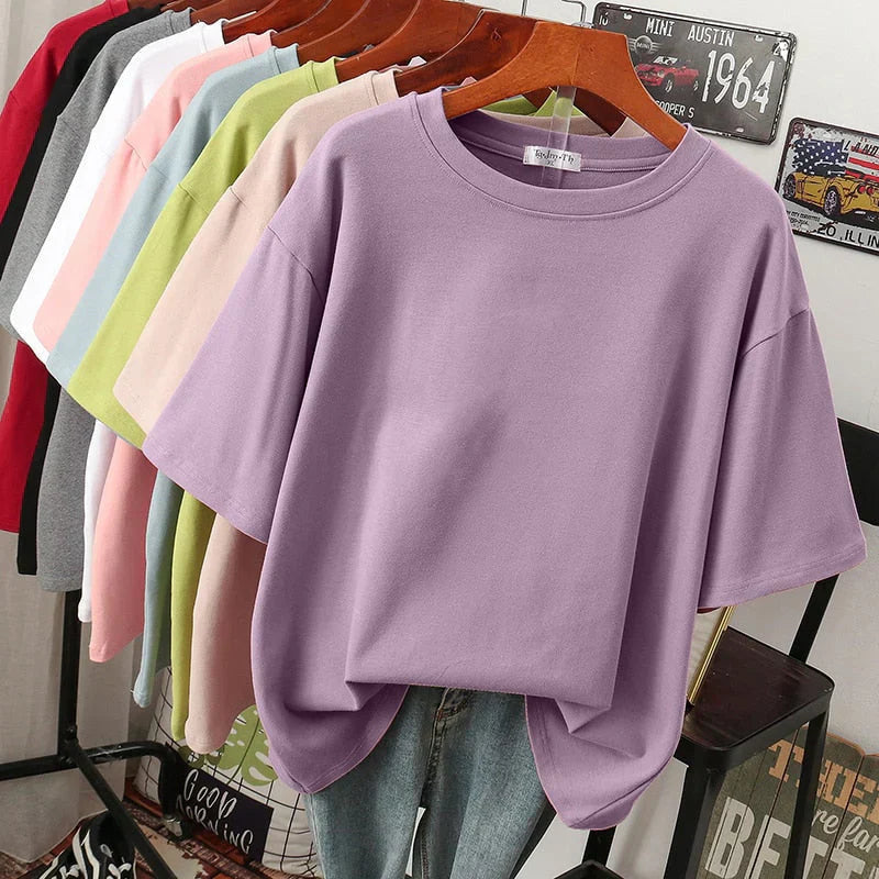 Frederikka Oversized T-Shirt Damen – Weiche Baumwollmischung, Lässig 9