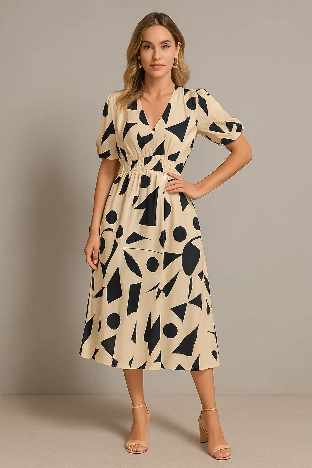 Lina | Damen Maxikleid Sommer Mit V-Ausschnitt Und Fließendem Design 5