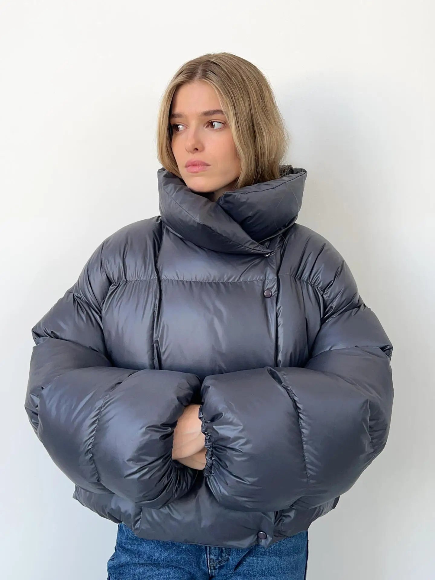 Oversized Bomberjacke für Damen – Wasserabweisend, Trendy 5