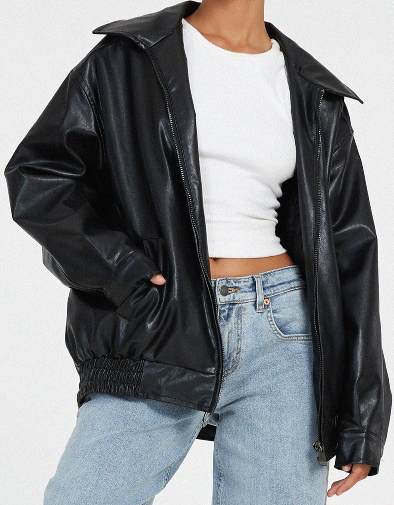 Oversized Leren Jack für Damen – Hochwertiges Leder, Vielseitig 6