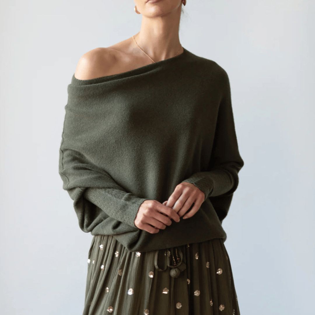 Renilda Damen Pullover – Weicher Off-Shoulder Strick, Vielseitig und Elegant 10