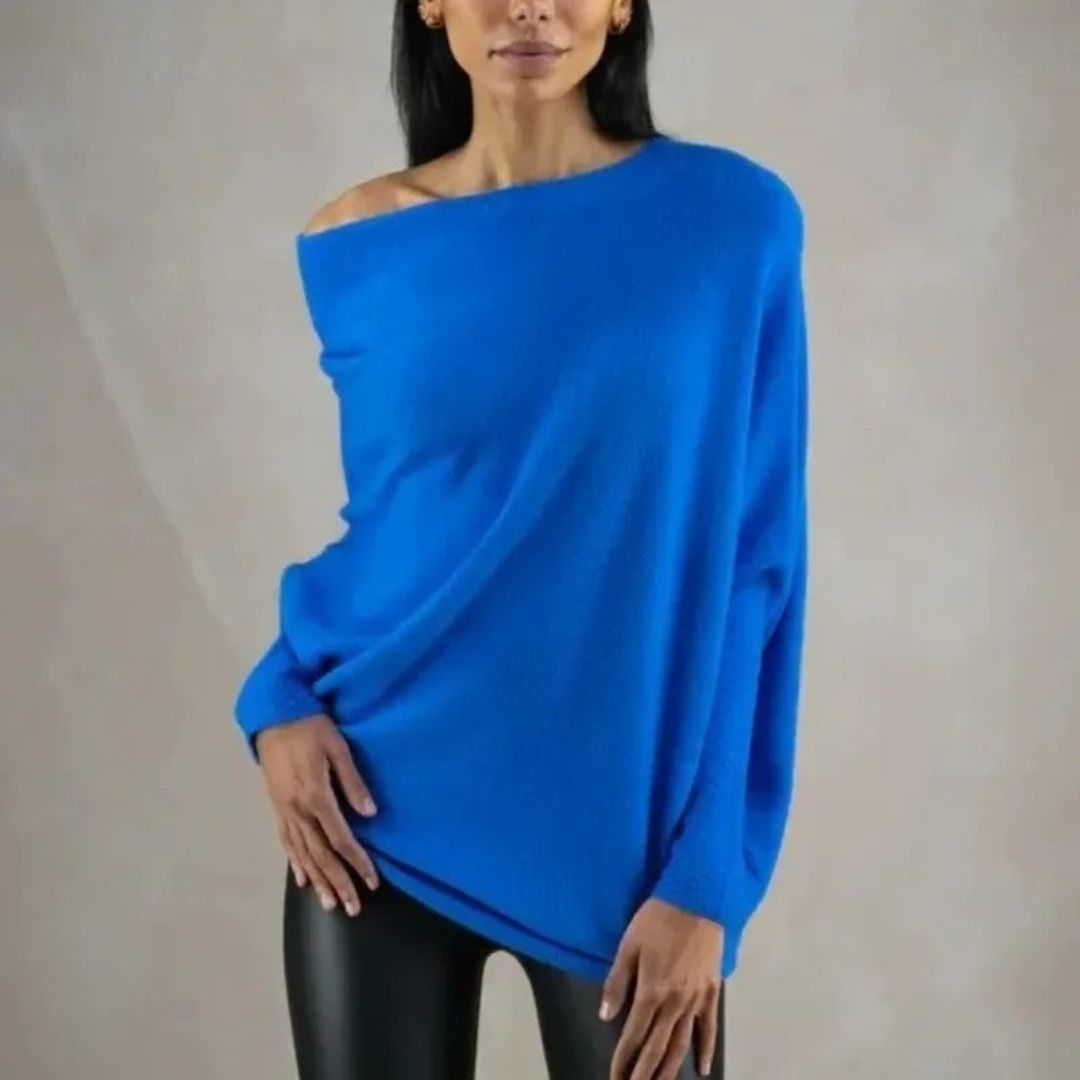 Renilda Damen Pullover – Weicher Off-Shoulder Strick, Vielseitig und Elegant 11