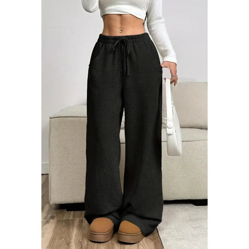 Damen Trendige Hoch Tailliert Cordhose | Entspannte Passform Hause Lune