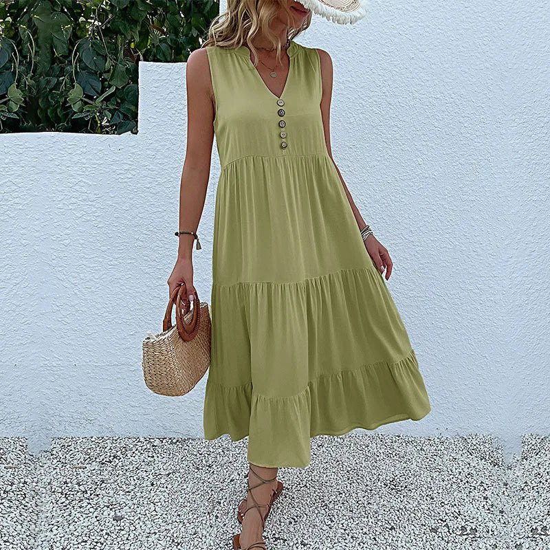 Variant image for Alma | Leichtes Maxikleid Damen V-Cut Für Sommer, Luftig & Elegant-57