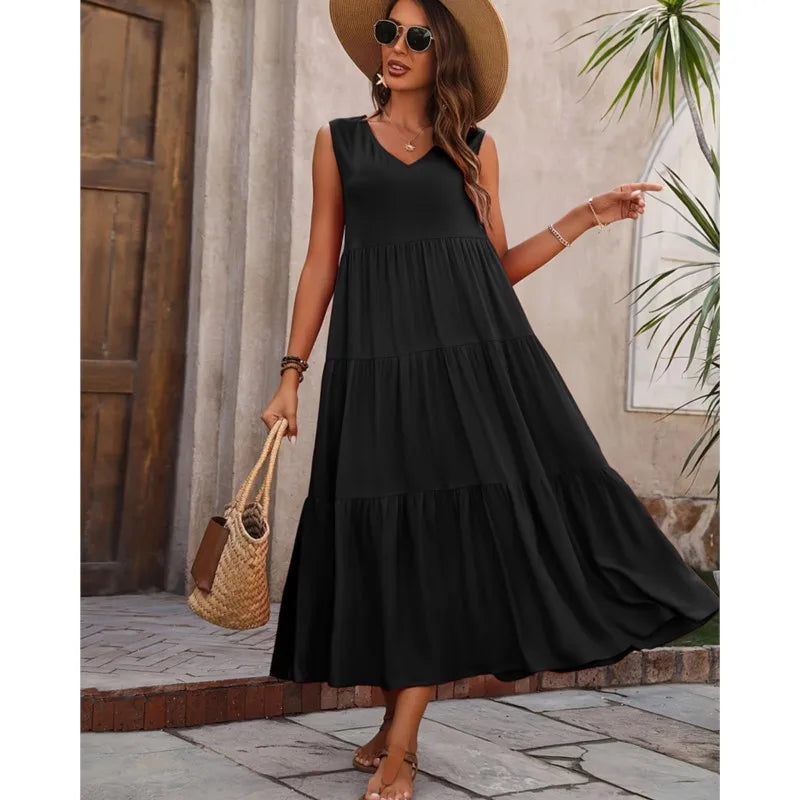 Variant image for Elvira | Elegantes Damenkleid mit V-Cut für Festliche Anlässe und Sommerpartys-26