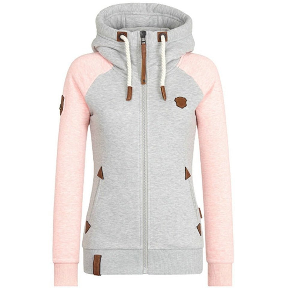 Sportlicher Damen Hoodie mit Reißverschluss – Warm, Bequem und Modern 2