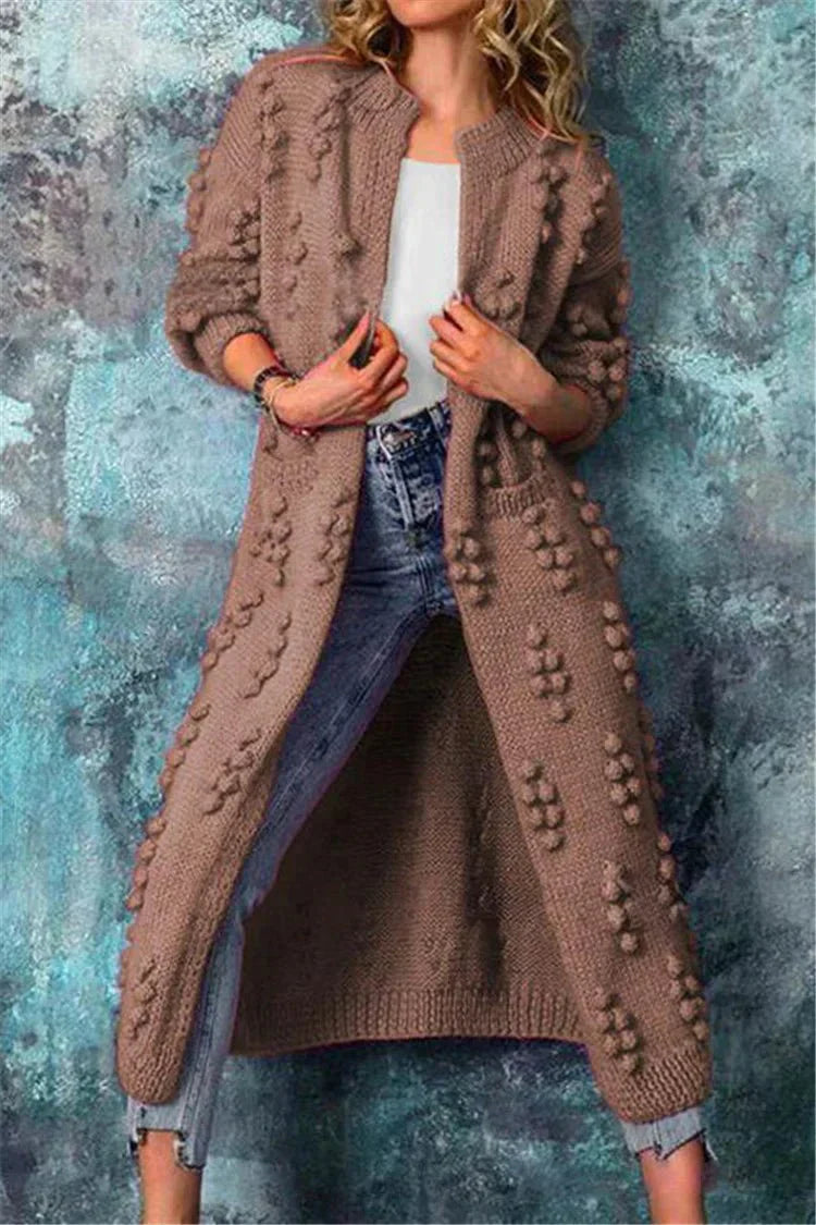 Stilvolles Langarm-Strickcardigan für Damen – Weiche Baumwolle, Bequem 4