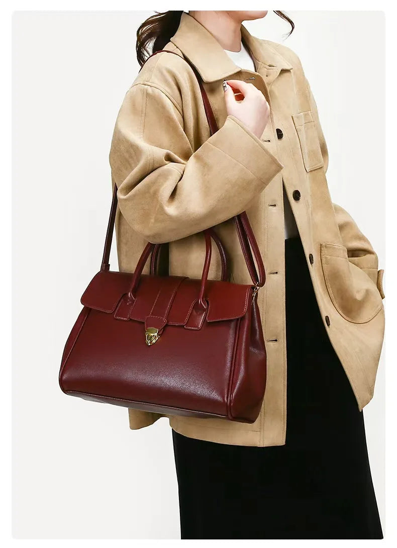 Strukturierte Bürotasche aus PU-Leder mit abnehmbaren Schulterriemen – Elegante Damen- und Herren-Bürotasche für Business-Meetings 5