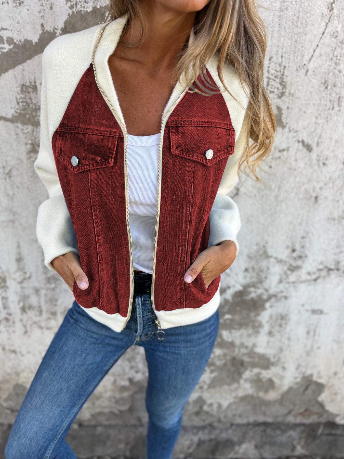 Stylische Damenjacke – V-Hals, Bequemer Schnitt, Ideal für Herbst 5