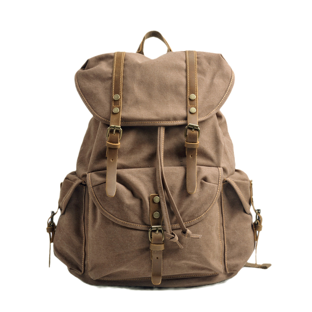 Vintage Canvas Rucksack mit mehreren Fächern – Komfortabel und praktisch für den täglichen Gebrauch 2