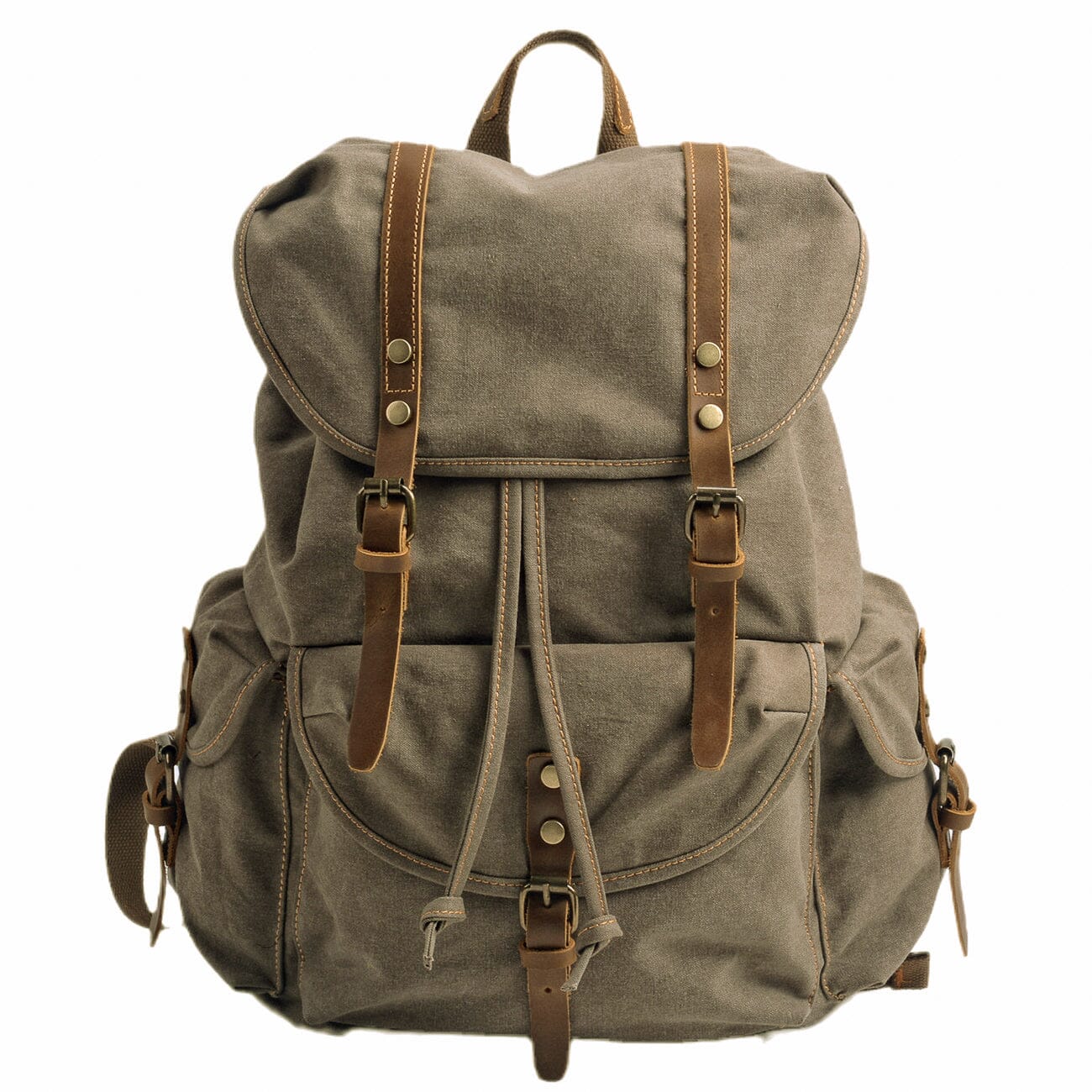 Vintage Canvas Rucksack mit mehreren Fächern – Komfortabel und praktisch für den täglichen Gebrauch 3